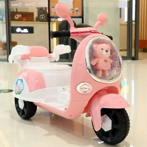 Электрический мотоцикл, детский трехколесный велосипед с аккумулятором для мальчиков и девочек, детская игрушечная машина с сидением с зарядкой, дистанционное управление