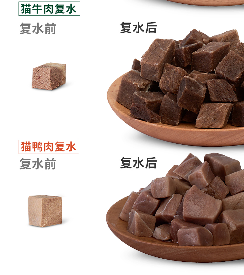 朗诺冻干猫咪零食生骨肉牛肉猫粮300g