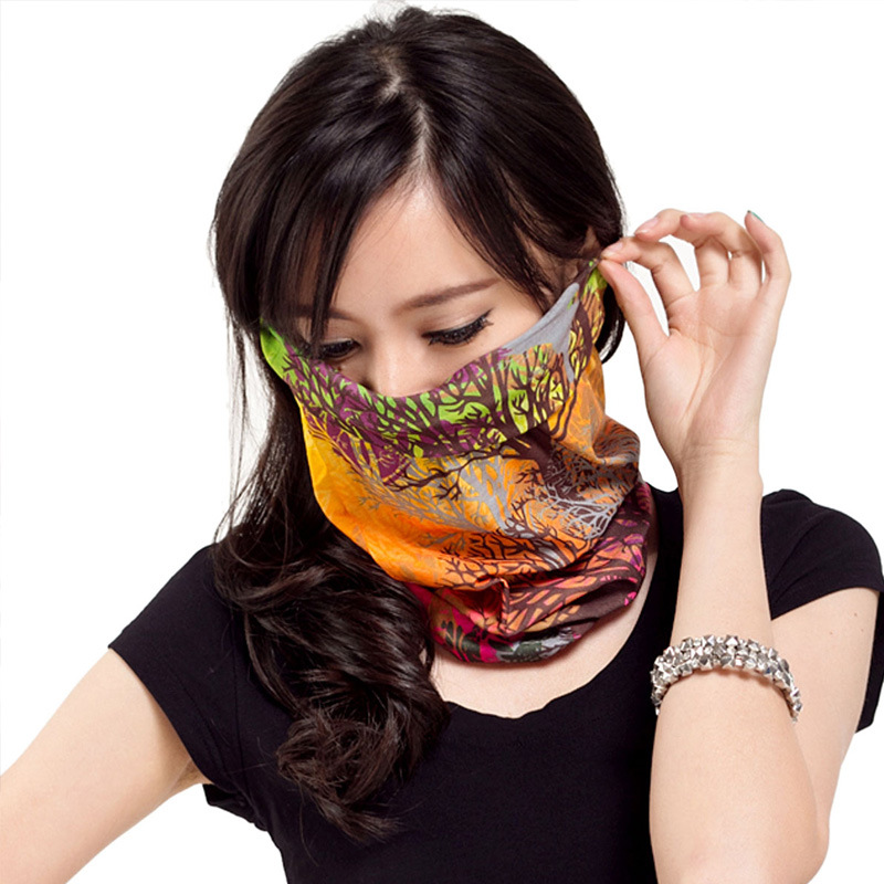 Outdoor versatile magic bandana dustproof sunscreen anti-UV men's and women's sports hip hop bib riding windproof mask