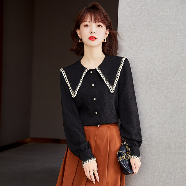 Spring 2022 New Fashion Chiffon Shirts Ladies High-end Chic Tops Age-Reducing Western Style Small Shirts Early Spring