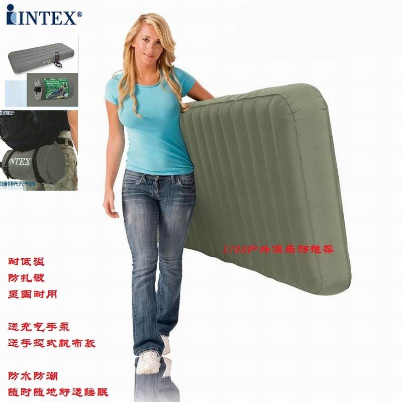 INTEX-69710 Advanced cold-resistant inflatable bed is not afraid of freezing in winter camping air bed (without pump)