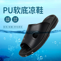Anti-static shoes clean and dust-free workshop summer breathable men and women slippers labor insurance sandals work shoes pu thick soft bottom