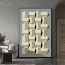 Modern brief Xuan Xuan Guan Guan Decoration Painting Extremely Simple White Solid Feeling Living Room Background Wall Mural Corridor Aisle Hanging Painting