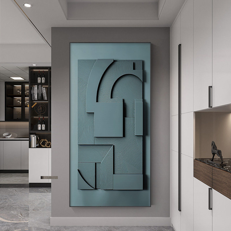 Entrance Xuanguan Decoration Painting Light Extravagant Abstract Living Room Background Wall Mural Ural Corridor Gangway Wall Vertical Version Hung Painting