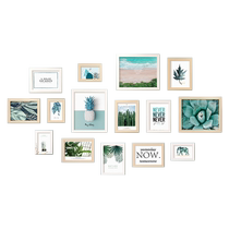 Photo wall living room decoration creative photo frame combination punch-free high-end family photo album photo layout display wall