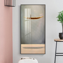 Home entrance decorative painting corridor aisle Vertical mural painting modern simple introductory background wall painting light luxury hanging painting