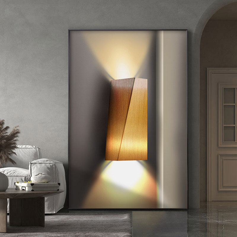 Modern minimalist living room sofa background wall decoration painting atmospheric floor painting corridor aisle hanging painting light and shadow mural