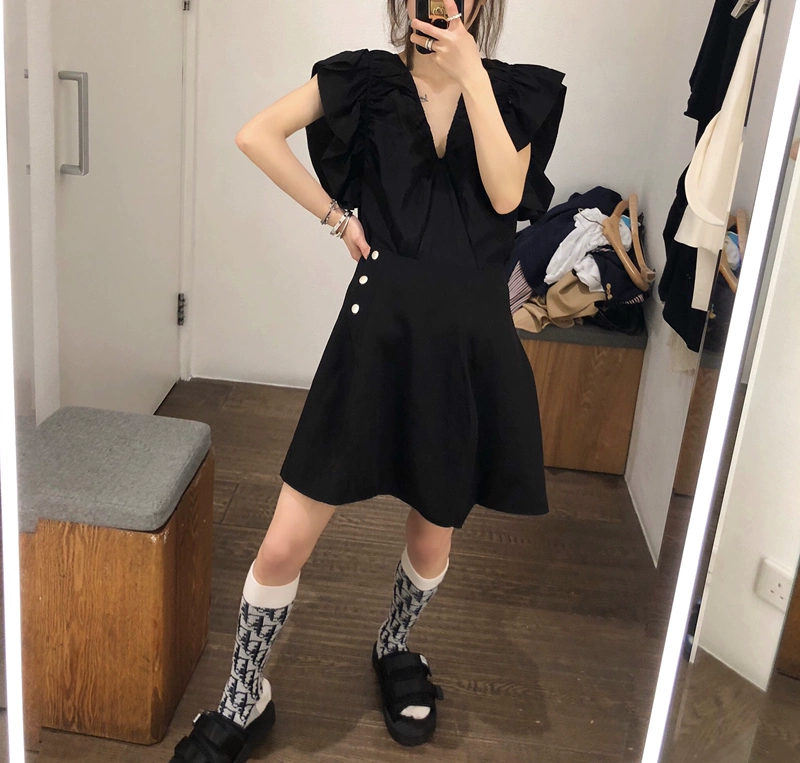 SSCHATSHOP 19SS đầy đủ tất cả các chữ cái tất vớ cotton thể thao vớ dài ống nam và nữ vớ thủy triều - Vớ thể thao