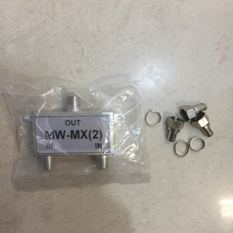 Maiwei two-way mixer TV signal combiner Dual antenna combiner UU mixer MW-MX2