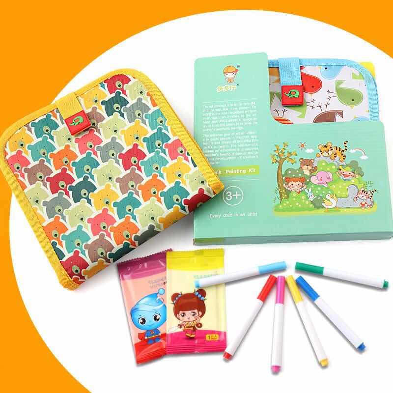 Children's drawing board kindergarten baby painting graffiti practice calligraphy album can be wiped dust-free portable painting toys