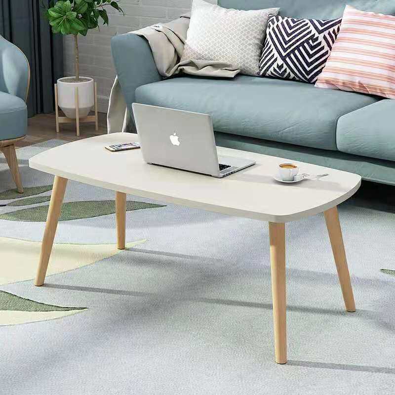 Tea table Nordic minimalist modern living room Small family type storage small tea table solid wood simple rectangular creative tea table