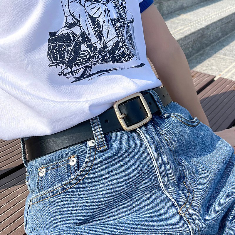 Rosex Tangk belt ladies fashion Joker pants belt simple pants belt leather belt jeans belt