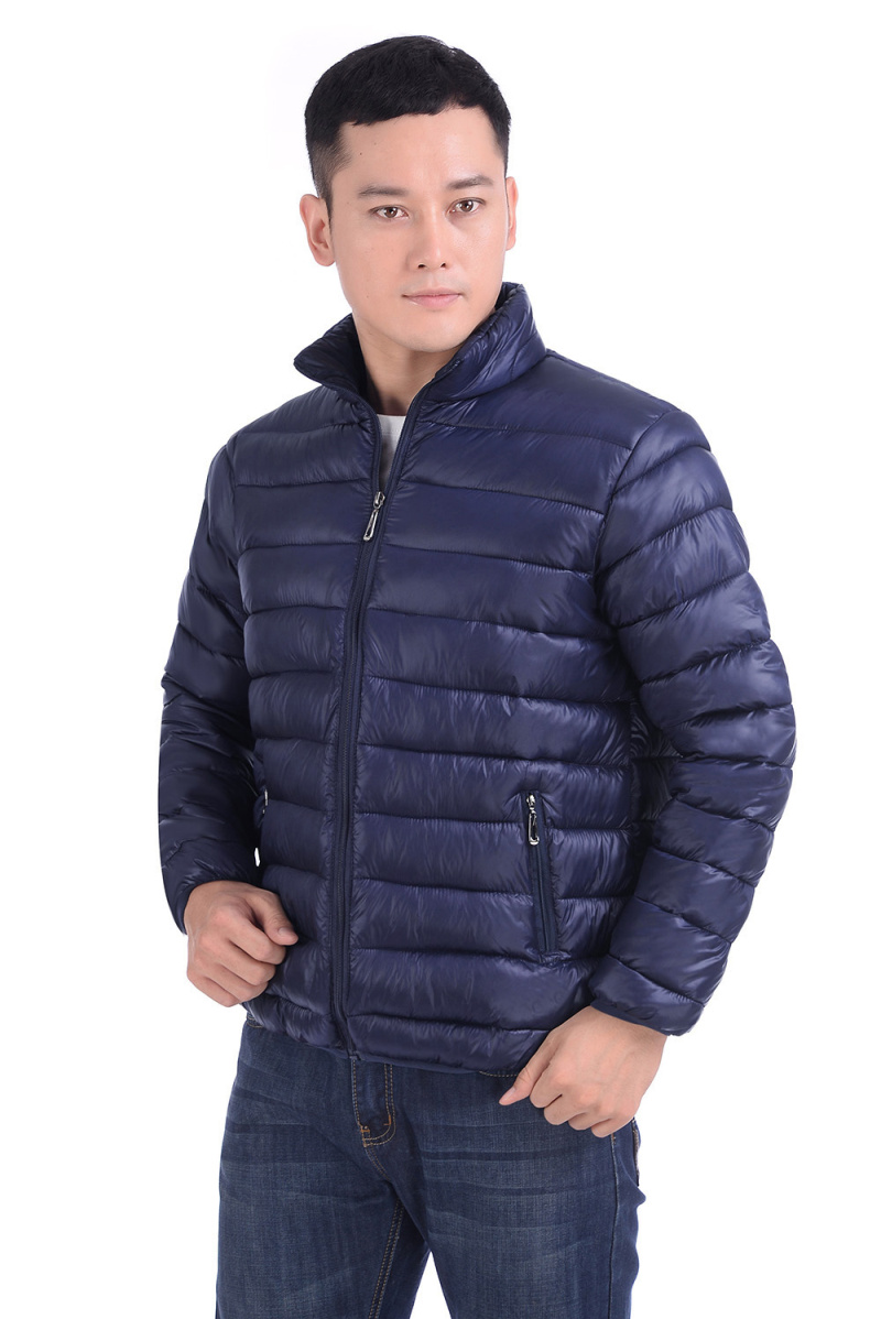 Mùa đông trung niên nam xuống cotton cotton nam cotton cotton cổ áo thanh niên cổ áo kích thước lớn nhẹ mùa đông ngắn áo khoác áo khoác nam đẹp