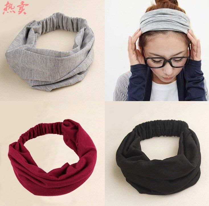 Korean version retro sweet and beautiful 100 hitchhiking with wide side hair hoop washing face bag headscarf headgear wig head accessories to Europe and America