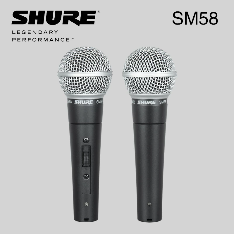 Профессиональный сценический микрофон Shure/ Sm58 для живого пения и записи, динамический, проводной микрофон конференц