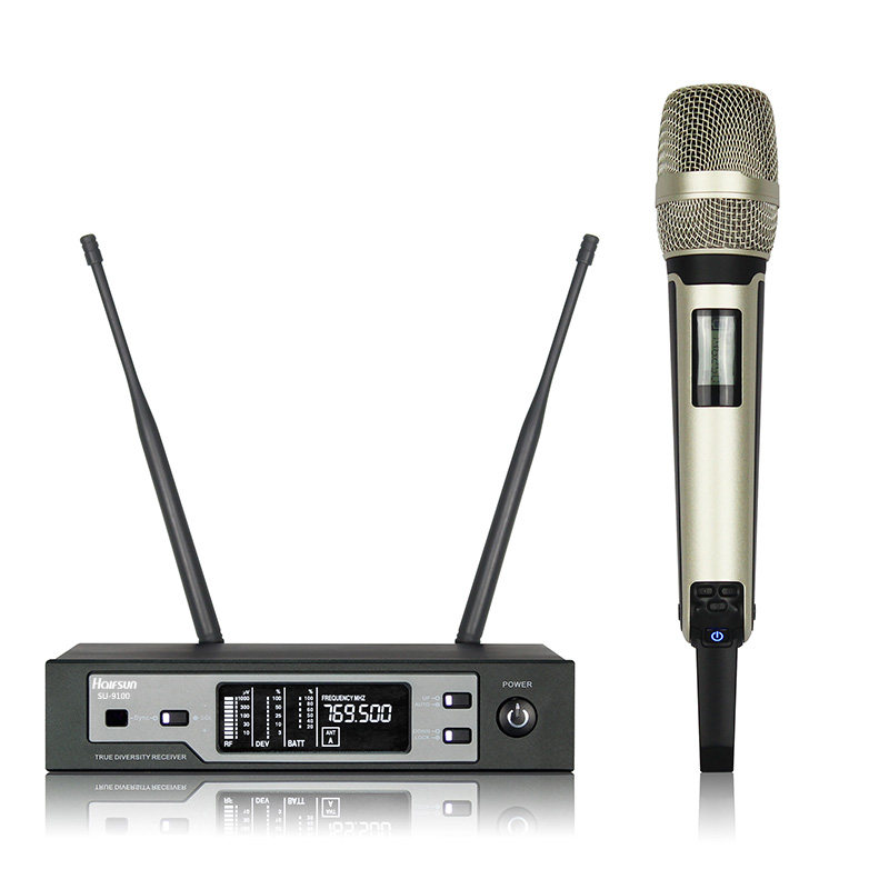 HALFSun Shadow Giant SU-9100 true diversity U-segment FM long-distance reception one-to-one professional stage performance wedding school playground home KTV dedicated wireless microphone K song