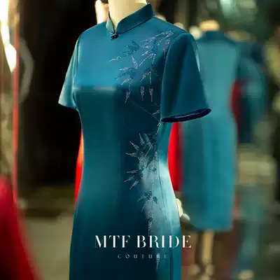 Man Tingfang (Tan Taifeng)summer mother's wedding dress high-end Xi mother-in-law female wedding cheongsam young style