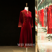 Manchen Fang (Meixiang slow) cheongsam mother dress 2021 New Wedding red noble temperament wedding dress dress