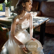 Full Tingfang (Cathy love letter) out light wedding dress 2021 new bride summer suspender dress dress dress