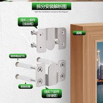 Hidden stainless steel photo frame hanging wall hanging buckle cross embroidered wedding dress photo dark hanging code mirror button exhibition hall Gallery Frame Hook