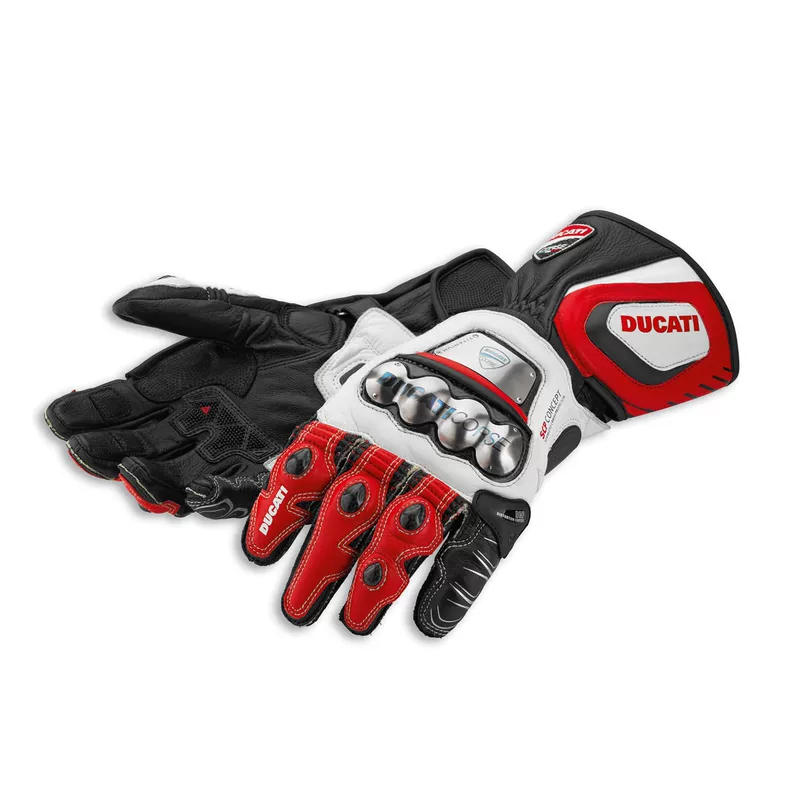 Ducati Full Leather Găng tay xe máy mới Titanium Motorcycle Racing Rider Cưỡi và rơi ấm - Xe máy Rider thiết bị