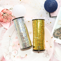 Wedding birthday balloon rope ribbon ribbon ribbon rain tassel love card Laser gold and silver tie tie rope