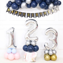 Baby Adult Digital balloon decoration road lead 100 days childrens birthday party arrangement cartoon letter balloon column