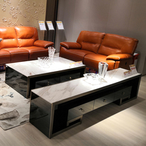 Sesame White Marble Tea Table TV Cabinet Dinner Table and chairs Dining Side Cabinet Corner a few Cheers 5090