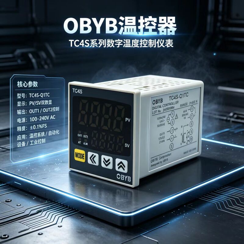 Obyb Temperature Control Meter Intelligent Digital Display Temperature Controller Intelligent Pid Controller Tc4S-R1Tc/Q1Tc