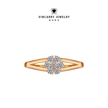Vincarry 18k gold cultured diamond ring, artificial gemstone inlaid with artificial gemstone, advanced custom design