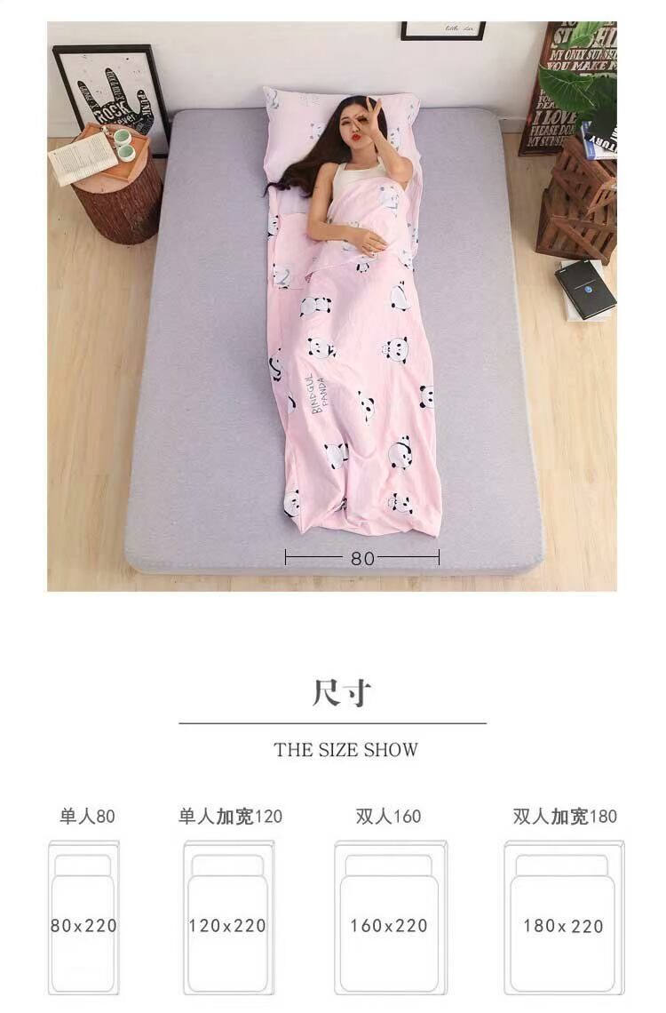 Xu hướng giường ngủ của Mỹ dành cho phụ nữ độc thân túi ngủ dành cho người lớn trong nhà mùa hè không khí giản dị mở rộng bông túi nhộng cho bé