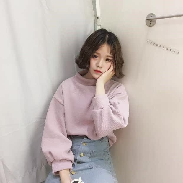 Áo tay phồng ngọt ngào cô gái mùa thu áo khoác khí chất nữ sinh viên phong cách Harajuku áo len nữ - Áo len bộ vest nữ
