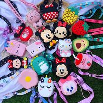 Childrens bag female cute foreign style Japanese soft cute cartoon silicone bag girl heart change small bag mini shoulder bag