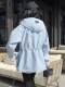 2025 new styles of foreign-style coats for women in spring and autumn. This year's popular super good-looking hooded jackets, mid-length windbreakers