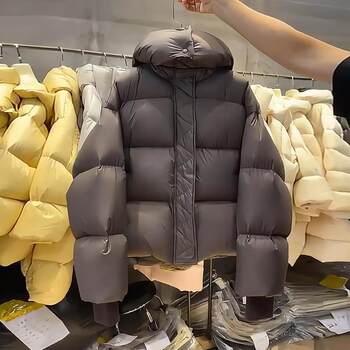Cotton-Padded Jacket, Extra Thick, Loose Fit, Petite Size, 2025 Winter New Style, Hooded, Short Puffer down Cotton Coat for Women