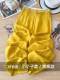 2026 new summer style women's yellow ice silk wide-leg casual pants for all sizes, high-waisted loose floor-length straight pants