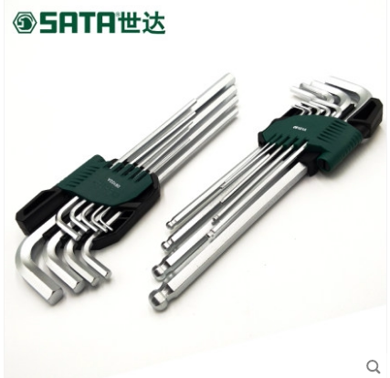 Skadden 9 piece chrome vanadium steel ball head hex wrench set set 09101A 09103A 09105A 09107A