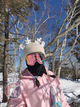 Ski sweater pink hooded windproof waterproof velvet male and female lovers single and double board ski suit soft shell sweater