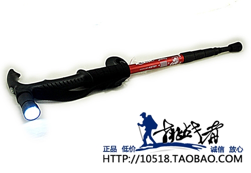 Quảng cáo hợp kim nhôm kính thiên văn LED ánh sáng mía hấp thụ cực trekking - Gậy / gậy gậy leo núi