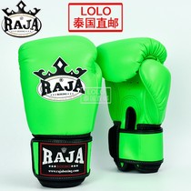 Thai RAJA beginner boxing Thai boxing gloves Boxing Gloves Loose to Fight Adults Fluorescent Green