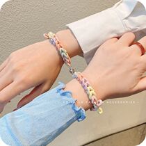 Magnet attraction bracelet two couples girlfriends small rubber band students simple girl hand rope knitting diy pair