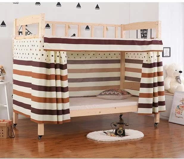 Học sinh rèm cửa phòng ngủ ký túc xá che cô gái thở mũ giường tầng muỗi màn rèm cửa ròng giường manti - Bed Skirts & Valances rèm treo giường ngủ