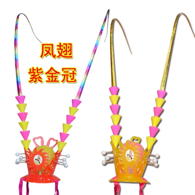 Journey to the West props Children's toys Ruyi golden cudgel weapons glowing Sun Wukong Purple gold crown headdress