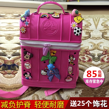 Japanese Cartoon Children's Backpack for Ages 3-6, Kindergarten Hole Backpack, Double Shoulder Bag for Girls, Ultra-Light and Cute for Babies