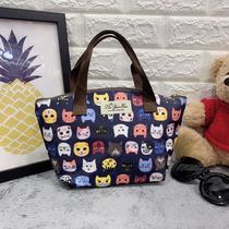 Going Out Mommy Bag Handbag bag Lunch Bag Multifunction Xiaoqing New hand carrying mother and baby canvas milk bottle bag small number light