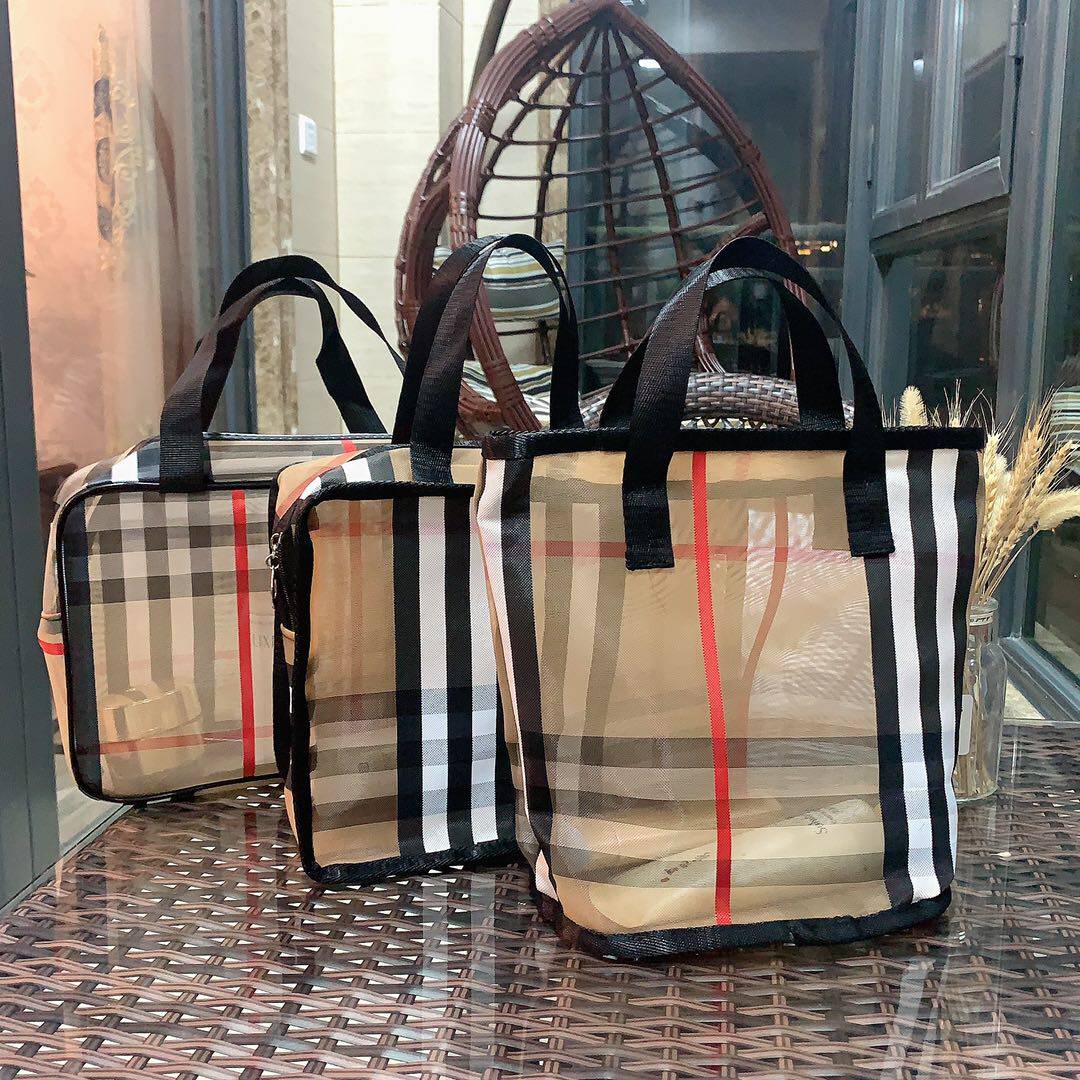 Net celebrity women's bag mesh handbag bath bag hollow mesh beach bag large-capacity bath and wash bag mummy bag