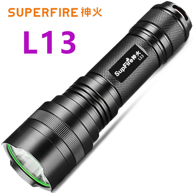 L13 strong flashlight flashlight 26650 chargeable outdoor 10W concentration large light spot ultra bright 5000