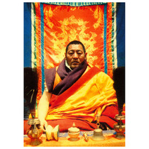 Tantra master Jigme Phuntsog Dharma King Ruyibao Thangka portrait hanging painting decorative painting customized double-sided plastic sealing waterproof