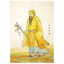 Customized portrait of the King of Medicine Sun Simiao study decoration hanging painting King of Medicine Sun Shichang Miaoying real-life medical god statue