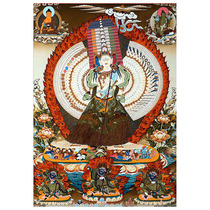 Tibetan thangka big white umbrella cover Buddha mother plastic seal portrait decoration visualization practice hand-painted tantric protector Buddha statue marriage